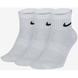 Nike Mens Dry Cushion Everyday 3 Pairs Ankle Socks In White - Size Uk 8-11