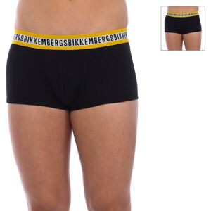 Bikkembergs Mens Pack-2 Boxers Fashion Tape Anatomical Front Bkk1utr08bi Man - Black Cotton - Size Large