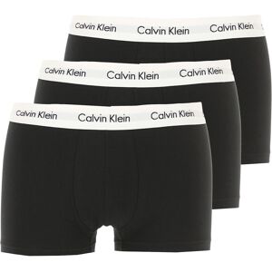 Calvin Klein Mens Pack-3 Boxers Breathable Fabric And Anatomical Front U2664g Men - Black Cotton - Size Medium