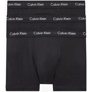 Calvin Klein Mens Cotton 3 Pack Trunks - Black - Size Small
