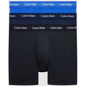 Calvin Klein Mens 3 Pack Boxer Briefs - Mid Rise - Cotton Stretch, Black/blue - Multicolour - Size Small Calvin Klein Mens 3 Pack Boxer Briefs - Mid Rise - Cotton Stretch, Black/blue - Multicolour - Size Small