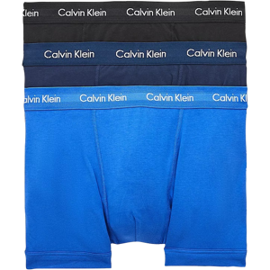 Calvin Klein Mens Cotton 3 Pack Trunks - Blue - Size Small Calvin Klein Mens Cotton 3 Pack Trunks - Blue - Size Small
