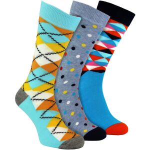 Happy Socks Hs By - Mens 3 Pack Classic Argyle Dress - (Light Blue) Cotton - Size Uk 6-11 Happy Socks Hs By - Mens 3 Pack Classic Argyle Dress - (Light Blue) Cotton - Size Uk 6-11