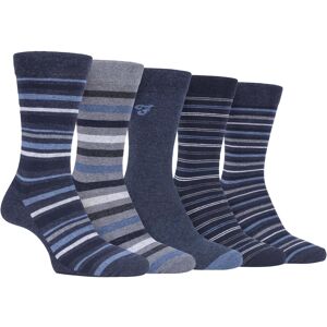 Farah - 5 Pack Mens Thin Breathable Classic Striped Patterned Soft Top Cotton Dress Socks - Fcs271dentel (Striped) - Multicolour - Size Uk 6-11 Farah - 5 Pack Mens Thin Breathable Classic Striped Patterned Soft Top Cotton Dress Socks - Fcs271dentel (Striped) - Multicolour - Size Uk 6-11
