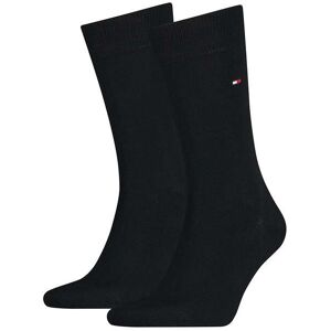 Tommy Hilfiger 2 Pack Mens Classic Socks - Black Fabric - Size Uk 6-8 Tommy Hilfiger 2 Pack Mens Classic Socks - Black Fabric - Size Uk 6-8