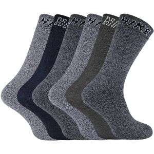 Sock Snob - 6 Pairs Hike Mens Summer Breathable Cotton Hiking Socks - Grey - Size Uk 6-11 Sock Snob - 6 Pairs Hike Mens Summer Breathable Cotton Hiking Socks - Grey - Size Uk 6-11