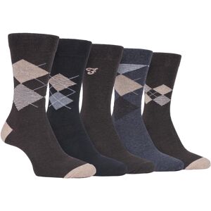 Farah - 5 Pack Mens Thin Breathable Classic Argyle Patterned Soft Top Cotton Dress Socks - Fcs270brngry (Argyle) - Multicolour - Size Uk 6-11 Farah - 5 Pack Mens Thin Breathable Classic Argyle Patterned Soft Top Cotton Dress Socks - Fcs270brngry (Argyle) - Multicolour - Size Uk 6-11
