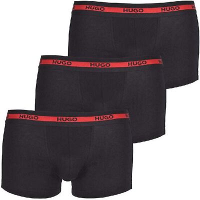 Hugo 3 Pack Mens Cotton Planet Trunk - Black - Size X-Large Hugo 3 Pack Mens Cotton Planet Trunk - Black - Size X-Large