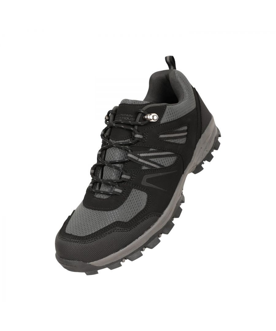 Mountain Warehouse Mens Mcleod Outdoor Wide Walking Shoes (Black) - Size Uk 12