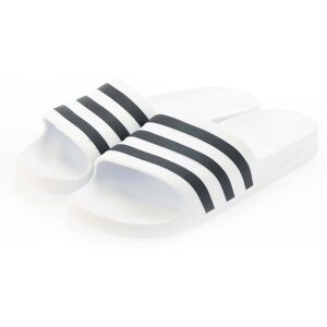 Adidas Mens Adilette Aqua Slide Sandals In White Black - Black & Silver - Size Uk 11