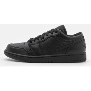 Nike Air Jordan 1 Low Mens Trainers In Black/black/white Leather - Size Uk 6