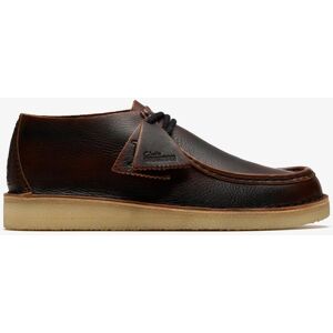 Clarks Mens Desert Nomad Dark Tan Combination Shoes - Brown Leather - Size Uk 10