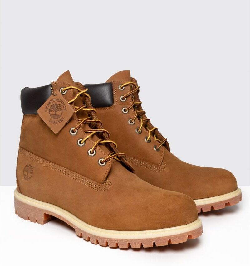 Timberland 6 Inch Premium Mens Waterproof Boots - Orange - Size Uk 8