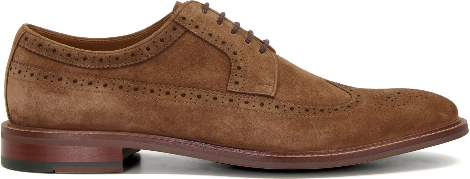Dune London Mens Superior - Wingtip Brogue Shoes - Brown Leather (Archived) - Size Uk 11