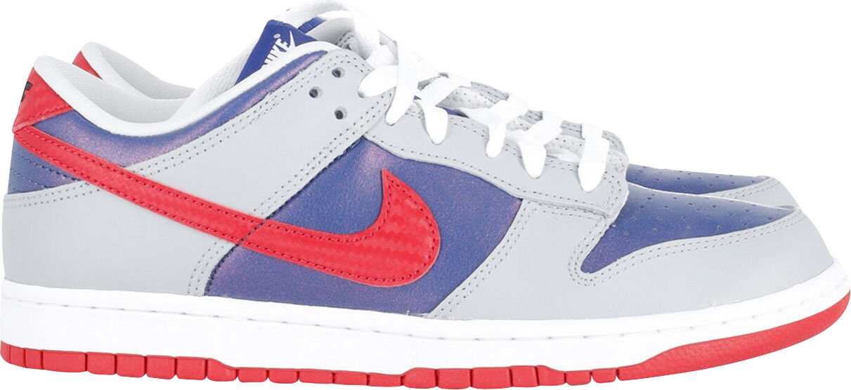 Nike Pre-Owned Mens Dunk Low Samba Sneakers In Multicolor Leather - Blue/grey/red Leather (Archived) - Size Uk 7.5