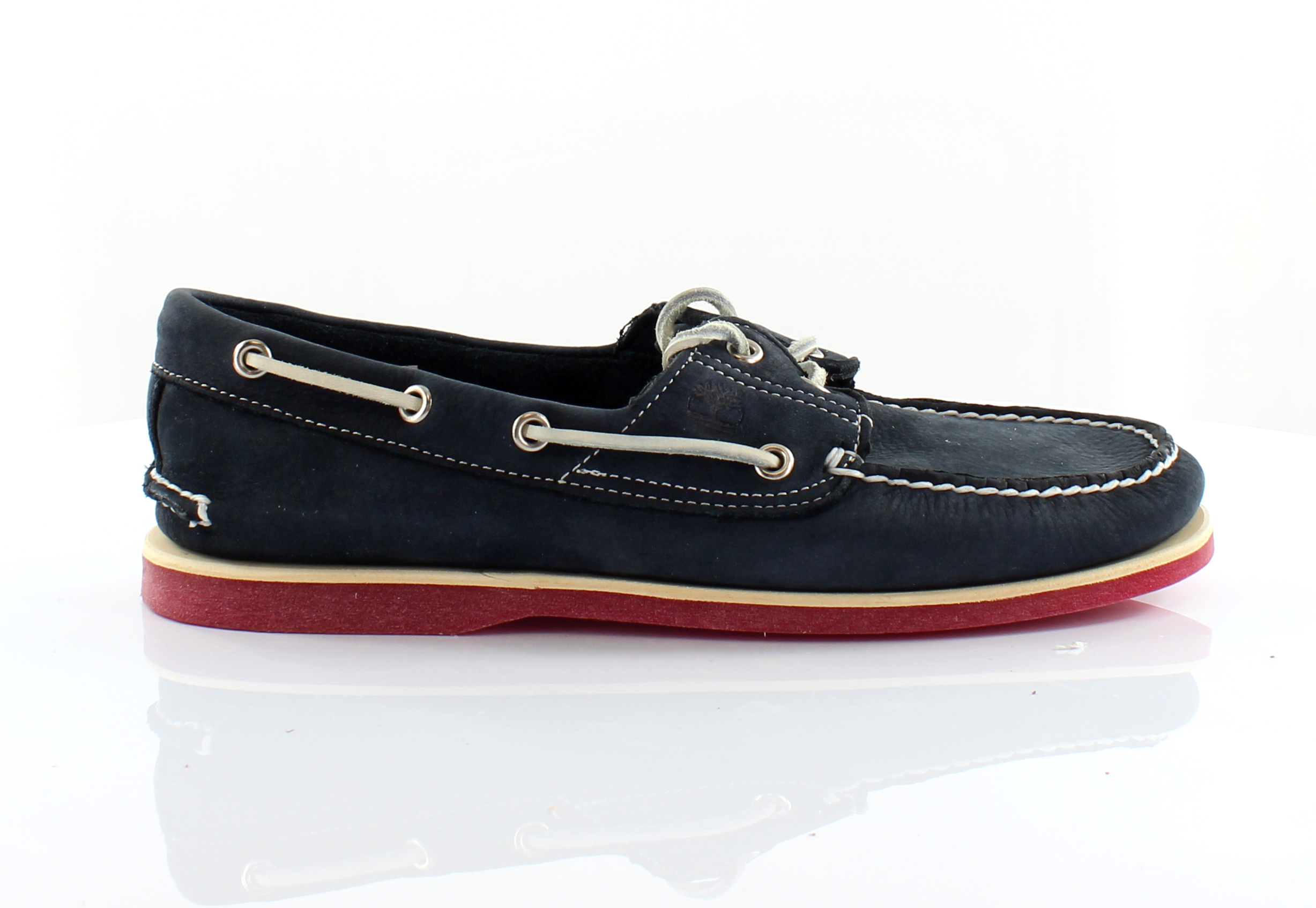 Timberland Classic 2 Eye Navy Suede Leather Lace Up Mens Boat Shoes 6305a - Blue - Size Uk 6.5