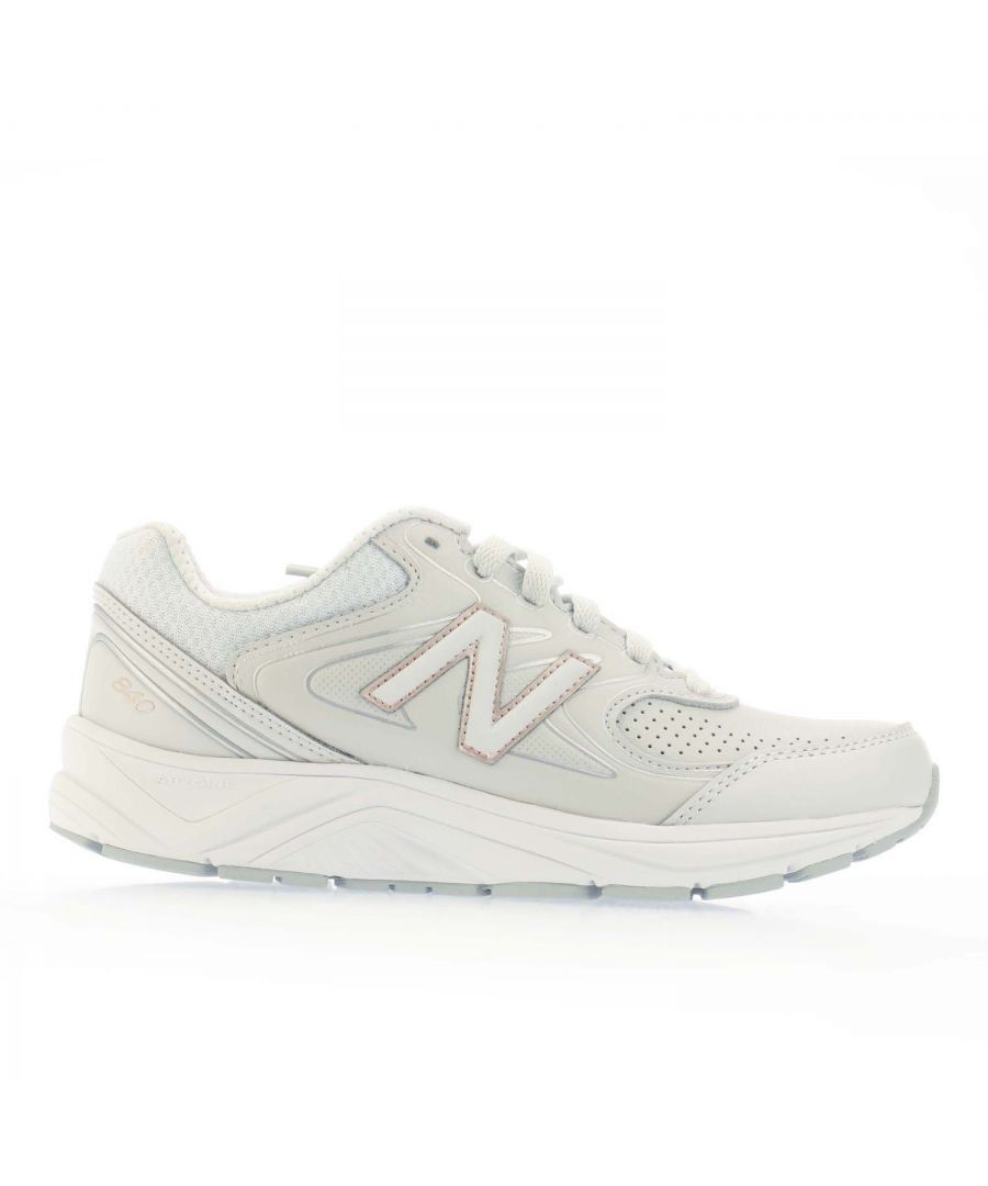 New Balance Womenss 840v2 Walking Shoes B Width In Grey Leather (Archived) - Size Uk 3.5