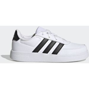 Adidas Sportswear Childrens Unisex Breaknet Lifestyle Court Lace Shoes - White - Size Uk 3.5