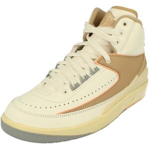 Nike Air Jordan 2 Retro Womens Trainers White Leather - Size Uk 5