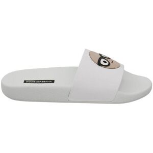 Dolce & Gabbana Womens White Leather #dgfamily Slides Shoes Sandals - Size Eu 35