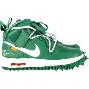 Off White Pre-Owned Womens Nike Air Force 1 Mid X Off-White ™ Sneakeres In Green Leather - Olive - Size Uk 3.5