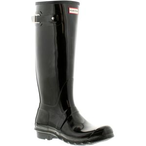 Hunter Womens Original Tall Gloss Wellington Boots - Black Rubber - Size Uk 6 Hunter Womens Original Tall Gloss Wellington Boots - Black Rubber - Size Uk 6