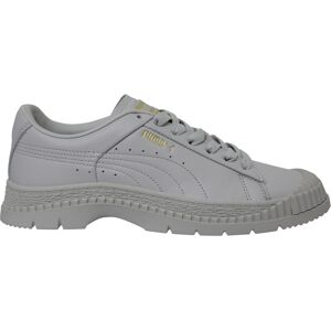 Puma Utility Leather Grey Low Lace Up Trainers - Shoe Puma Utility Leather Grey Low Lace Up Trainers - Shoe