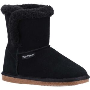 Hush Puppies Womens/ladies Ashleigh Suede Slipper Boots (Black) - Size Uk 5 Hush Puppies Womens/ladies Ashleigh Suede Slipper Boots (Black) - Size Uk 5
