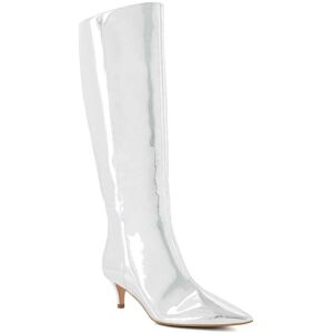 Dune London Womens Ladies Smooth - - Kitten-Heeled Knee-High Boots - Silver Leather (Archived) - Size Uk 3 Dune London Womens Ladies Smooth - - Kitten-Heeled Knee-High Boots - Silver Leather (Archived) - Size Uk 3