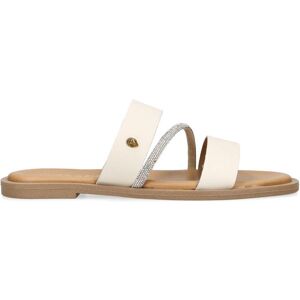 Kurt Geiger London Womens Leather Kgl Strand Flat Sandal Sandals - White Leather (Archived) - Size Uk 8 Kurt Geiger London Womens Leather Kgl Strand Flat Sandal Sandals - White Leather (Archived) - Size Uk 8