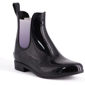 Aus Wooli Australia Womens Rainboots With Sheepskin Insole Included - Black & Silver Leather - Size Uk 9 Aus Wooli Australia Womens Rainboots With Sheepskin Insole Included - Black & Silver Leather - Size Uk 9