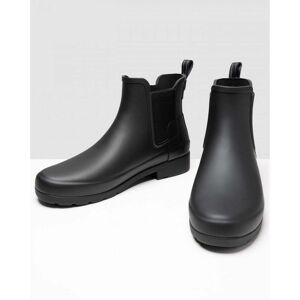 Hunter Refined Chelsea Logo Slim Fit Womens Boots - Black - Size Uk 8 Hunter Refined Chelsea Logo Slim Fit Womens Boots - Black - Size Uk 8