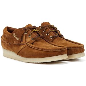 Clarks Originals Wallabee Boat Suede Mens Cola Lace-Up Shoes - Brown - Size Uk 9 Clarks Originals Wallabee Boat Suede Mens Cola Lace-Up Shoes - Brown - Size Uk 9