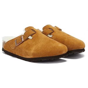 Birkenstock Womens Boston Shearling Mink Slippers - Brown Suede - Size Uk 4.5 Birkenstock Womens Boston Shearling Mink Slippers - Brown Suede - Size Uk 4.5