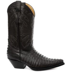 Grinders Unisex Black Leather Western Cowboy Boots – Carolina Crocodile - Size Eu 41 Grinders Unisex Black Leather Western Cowboy Boots – Carolina Crocodile - Size Eu 41