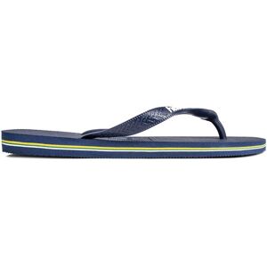 Havaianas Mens Brasil Logo Sandals - Blue Rubber - Size Uk 6.5 Havaianas Mens Brasil Logo Sandals - Blue Rubber - Size Uk 6.5