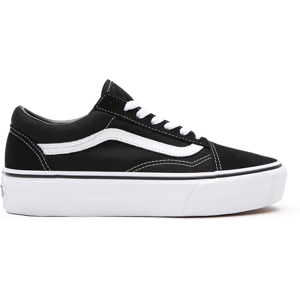 Vans Unisex Platform Old Skool Shoes Black/white Leather - Size Uk 4 Vans Unisex Platform Old Skool Shoes Black/white Leather - Size Uk 4