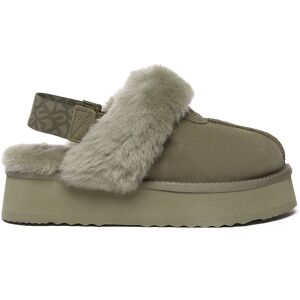 Everau Australia Womens Ever Au Women Wagtail Removable Strap Platform Slippers - Brown/green Suede - Size Uk 6 Everau Australia Womens Ever Au Women Wagtail Removable Strap Platform Slippers - Brown/green Suede - Size Uk 6