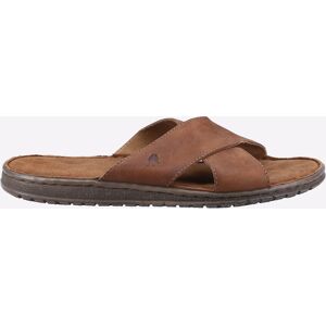 Hush Puppies Nile Mens Memory Foam Sandal - Brown Leather - Size Uk 8 Hush Puppies Nile Mens Memory Foam Sandal - Brown Leather - Size Uk 8