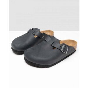 Birkenstock Womens Mens Boston Leather Sandals In Black Nubuck - Size Uk 9.5 Birkenstock Womens Mens Boston Leather Sandals In Black Nubuck - Size Uk 9.5