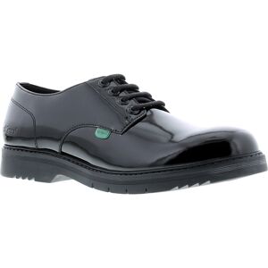 Kickers Womens Finley Lace Up Patent Shoes In Black Leather - Size Uk 5 Kickers Womens Finley Lace Up Patent Shoes In Black Leather - Size Uk 5