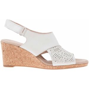 Clarks Lafley Joy Womens White Wedges Leather - Size Uk 6 Clarks Lafley Joy Womens White Wedges Leather - Size Uk 6