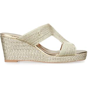 Carvela Womens Gala Wedge Mule 70 Heels - Gold Fabric - Size Uk 3 Carvela Womens Gala Wedge Mule 70 Heels - Gold Fabric - Size Uk 3