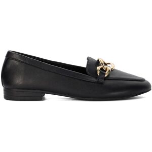 Dune London Womens Ladies Gloria - Leather Chain Link Loafers - Black - Size Uk 3 Dune London Womens Ladies Gloria - Leather Chain Link Loafers - Black - Size Uk 3