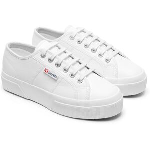 Superga Unisex Womens/ladies 2740 Tumbled Leather Platform Heel Trainers (White) - Size Uk 6 Superga Unisex Womens/ladies 2740 Tumbled Leather Platform Heel Trainers (White) - Size Uk 6