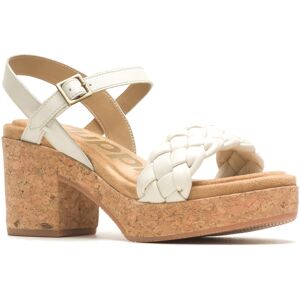 Hush Puppies Womens Poppy Quarter Strap Ladies Heeled Sandals - White Leather/textile - Size Uk 3 Hush Puppies Womens Poppy Quarter Strap Ladies Heeled Sandals - White Leather/textile - Size Uk 3