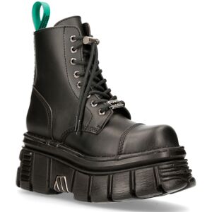 New Rock Unisex Vegan Leather Combat Platform Boots- Tankmili083-Vs2 - Black - Size Eu 46 New Rock Unisex Vegan Leather Combat Platform Boots- Tankmili083-Vs2 - Black - Size Eu 46