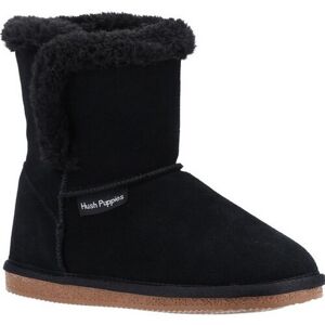 Hush Puppies Girls Ashlynn Suede Slippers (Black) - Size Uk 13 Kids Hush Puppies Girls Ashlynn Suede Slippers (Black) - Size Uk 13 Kids