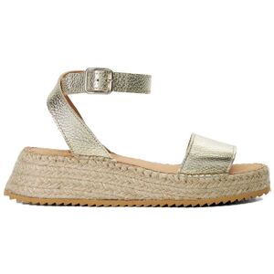Dune London Womens Ladies Layney - Leather Raffia Flatform Sandals - Gold - Size Uk 8 Dune London Womens Ladies Layney - Leather Raffia Flatform Sandals - Gold - Size Uk 8