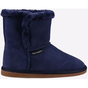 Hush Puppies Ashleigh Memory Foam Slipper Boot Womens - Navy - Size Uk 4 Hush Puppies Ashleigh Memory Foam Slipper Boot Womens - Navy - Size Uk 4